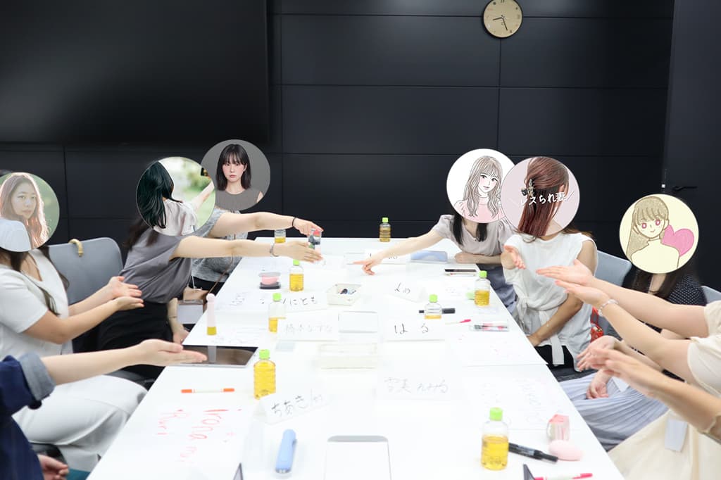 推しirohaプレゼンで良かった人に投票している様子