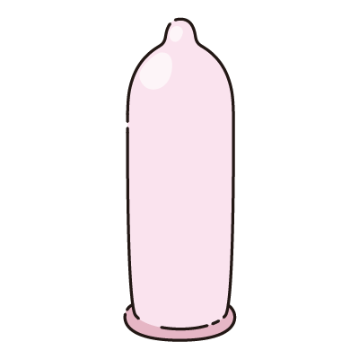 ストレートタイプのコンドーム_イラスト画像