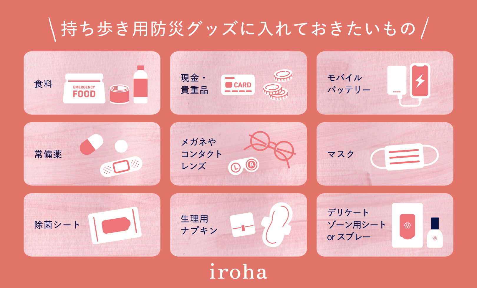 防災グッズ一覧画像
